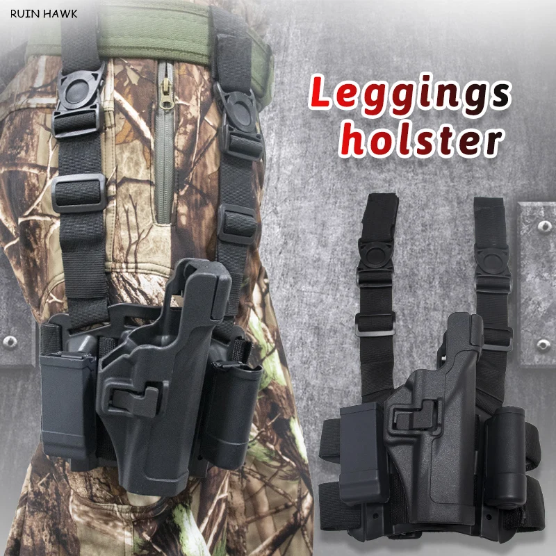 

Tactical Leg Holster Glock 17 19 22 23 31 32 Pistol Case with Flashlight Hunting Accessories Hunting and Fishing Gun Holster