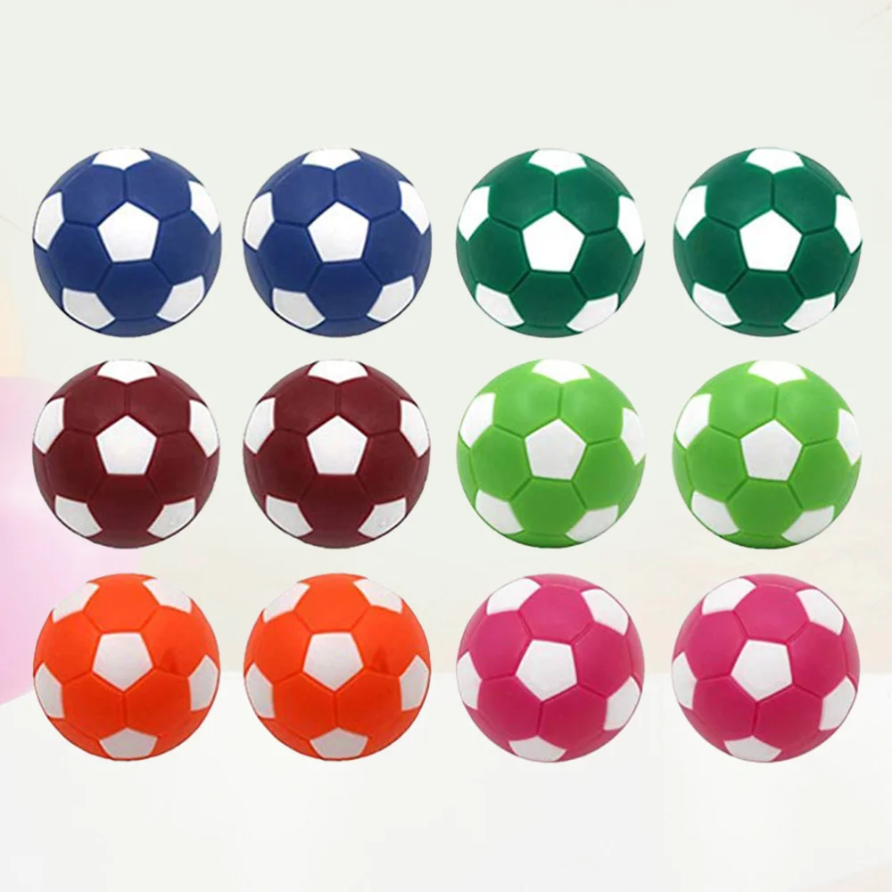 

12pcs Mini Colorful Table Soccer Footballs Replacement Balls Tabletop Game 36mm Mini Soccer
