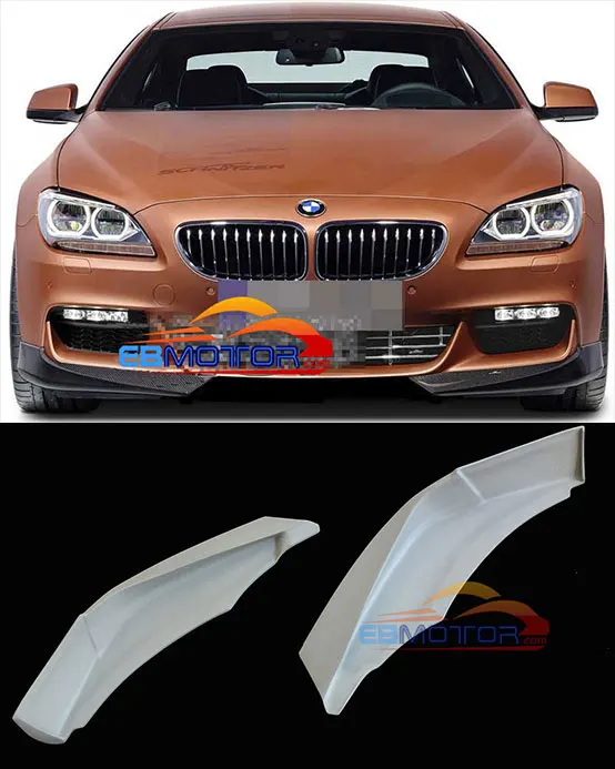 Неокрашенный ACS стиль настоящий передний спойлер для губ сплиттер 1 пара BMW 6 Series F06