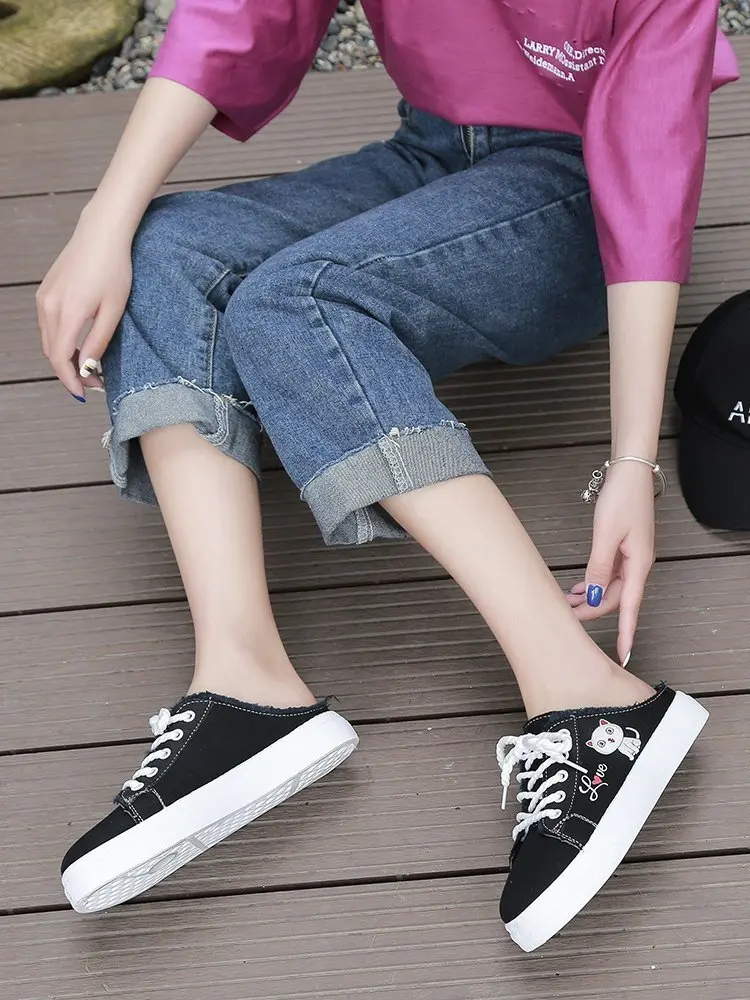 

Spring summer new style lacing small white shoes female students Korean version canvas shoes harajuku casual female board shoes