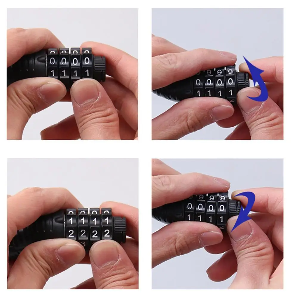 Велосипедный замок усиленная комбинированная цепь цифровой из цинкового сплава