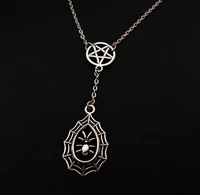 fashion vintage spider necklace pentagram necklace jewelry gift ladies witch amulet jewelry gothic aesthetics accessories