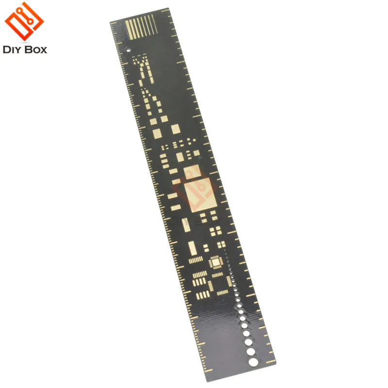 4 см PCB линейка, измерительный инструмент Многофункциональный резистор микросхема конденсатора IC SMD посылка блоки для электронных инженеров с цепочкой для ключей