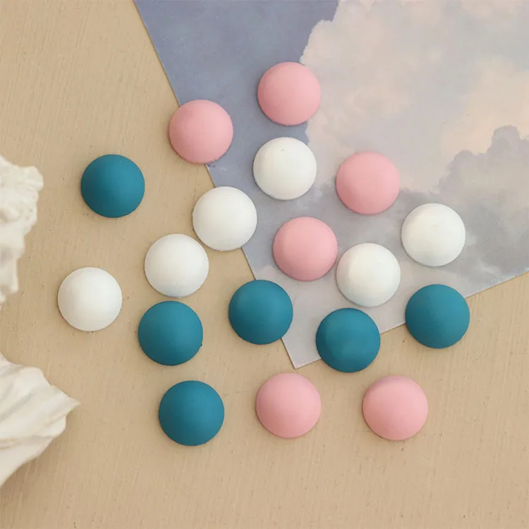 Полукруглые бусины из смолы для серег и ювелирных изделий сделай сам матовая