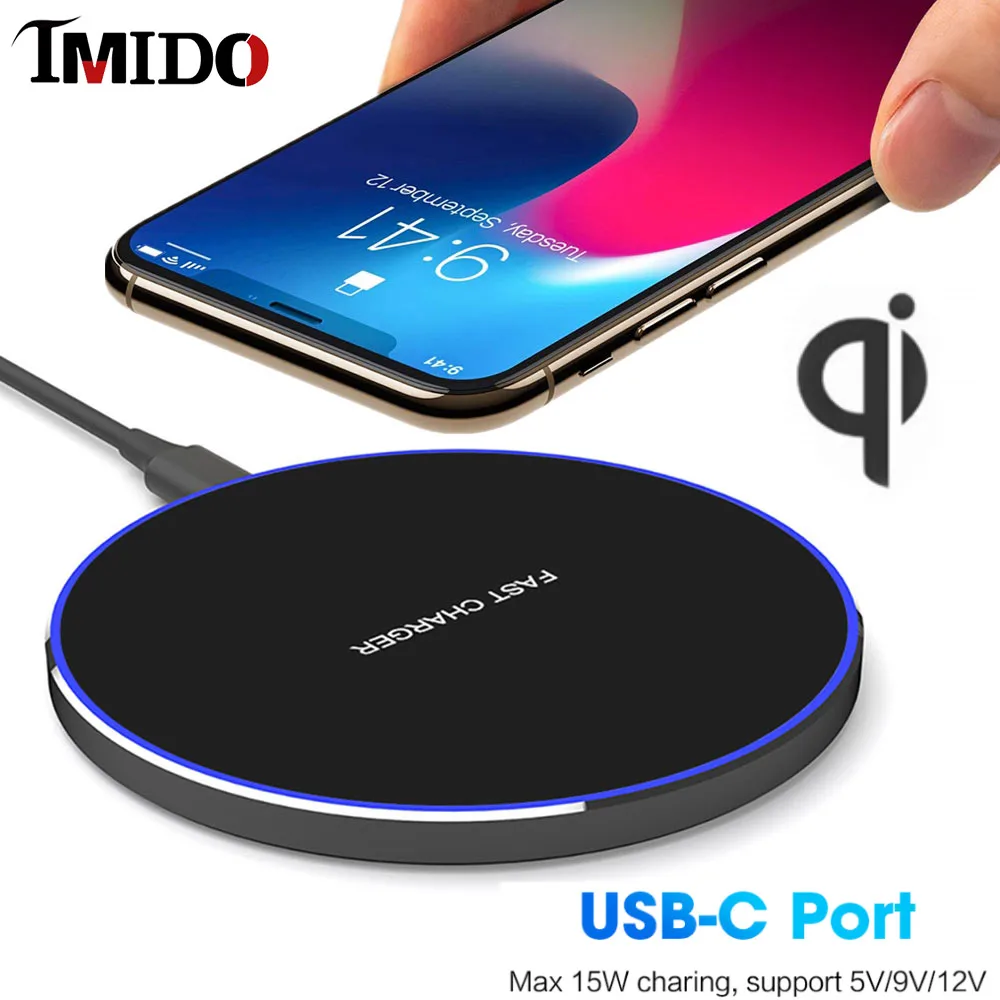 QI Беспроводное зарядное устройство 10 Вт 15 Вт для mi 9 для samsung note10 5G для huawei mate 30 pro p30 pro для iphone 11 pro max зарядное устройство беспроводное