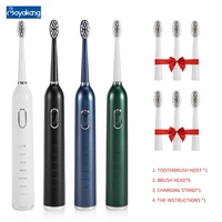 boyakang sonic electric toothbrush ipx7 waterproof wireless charging dupont bristles smart timing adult gift