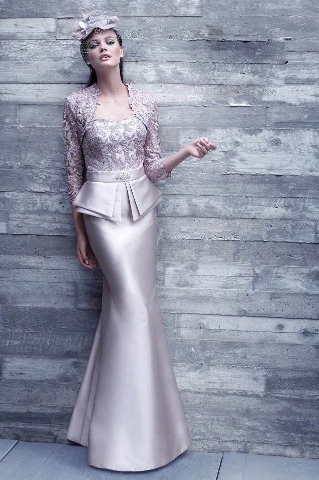 Женское кружевное платье русалка длинное для матери невесты с рукавом 2016 модель