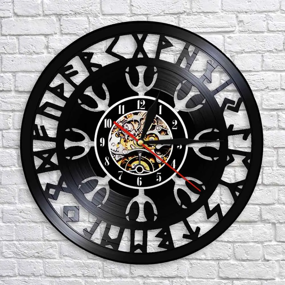 Таинственные скандинавские настенные часы Magick с компасом викингов Talisman Aegishjalmr