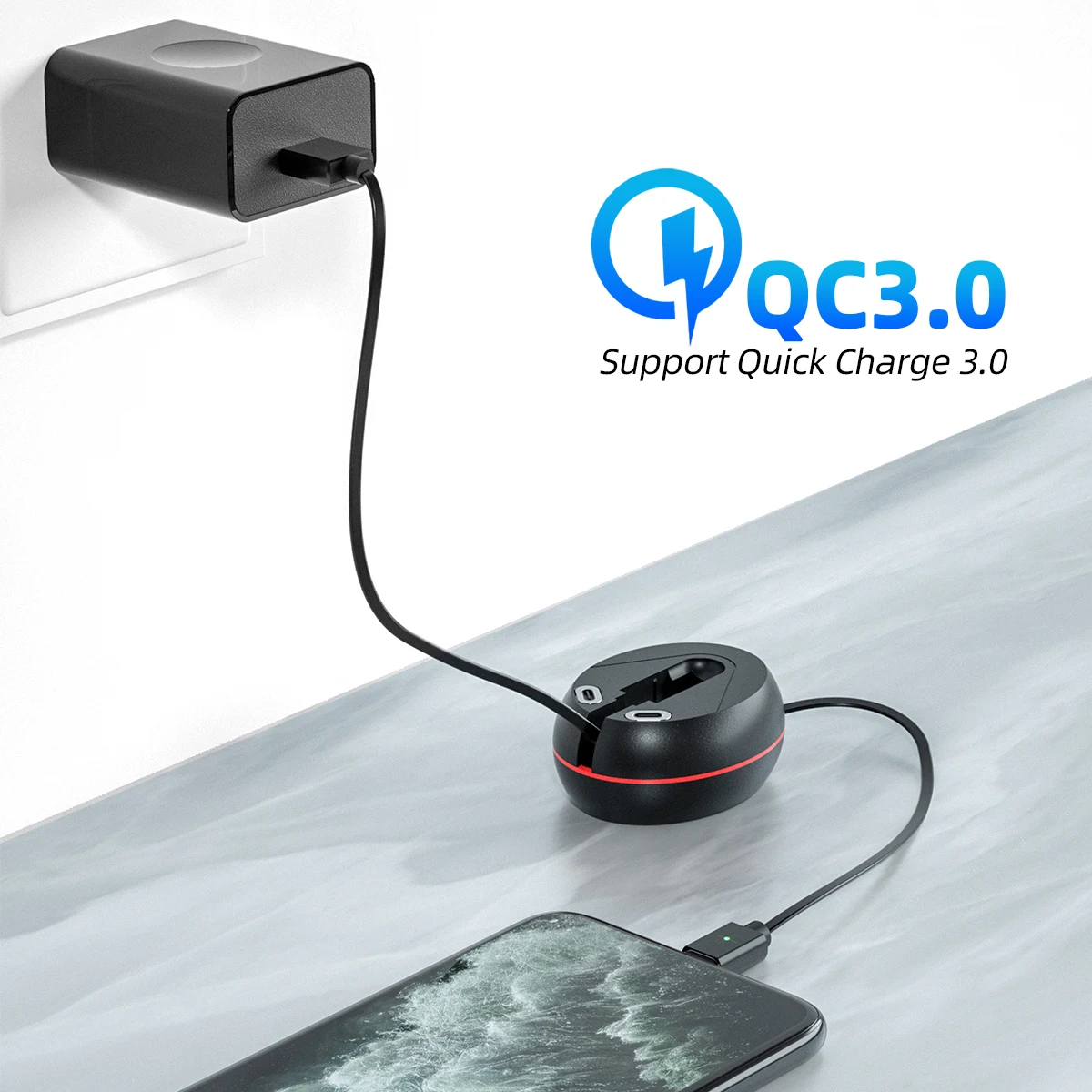 Магнитный зарядный кабель ANMONE 3 в 1 для быстрой зарядки типа C Micro шнур передачи