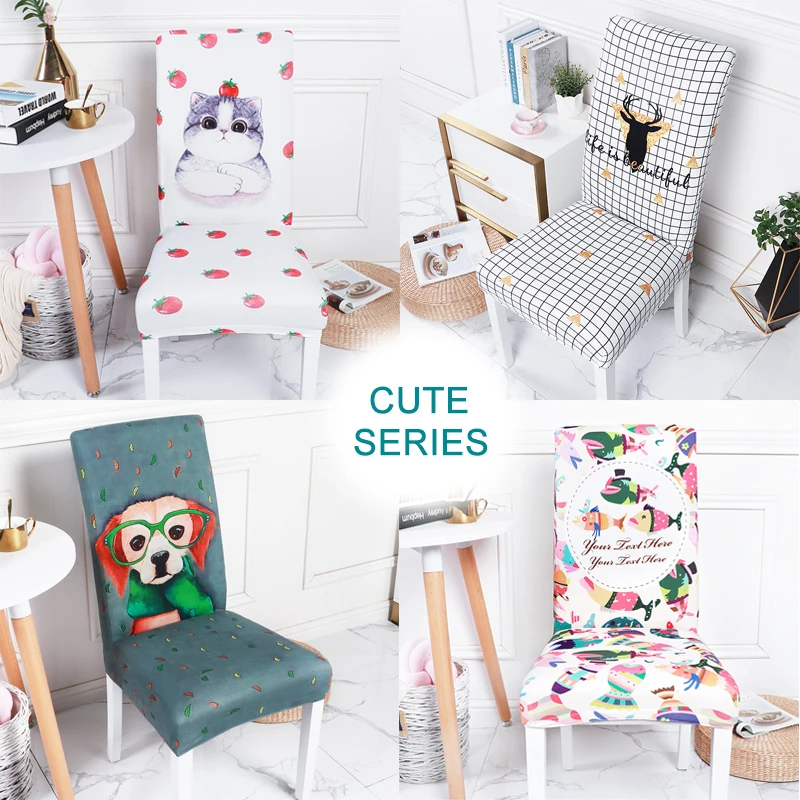 Чехол на стул из спандекса с цветочным принтом эластичный чехол для обеденного