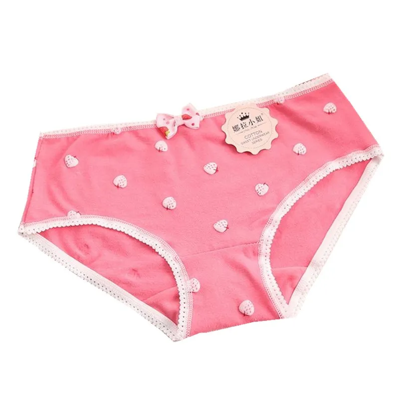 4 шт./лот молодых трусы ярких цветов для девочек детские подростков детское
