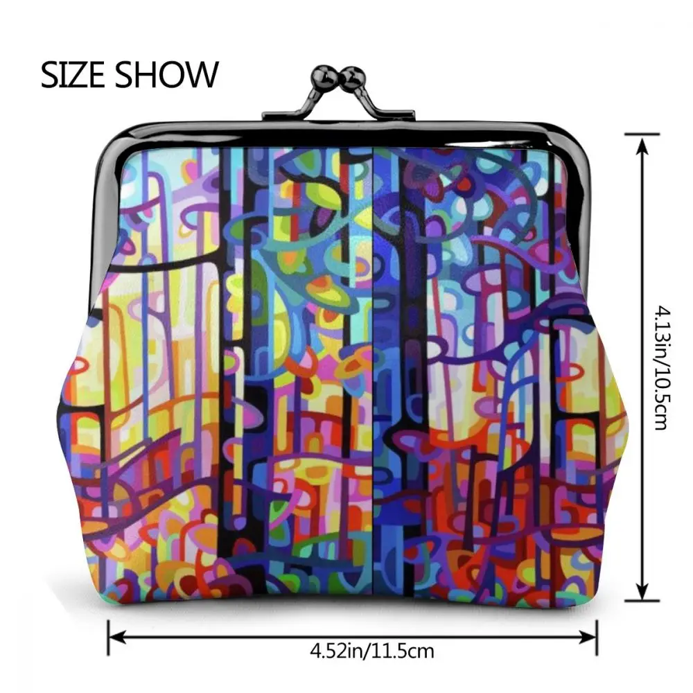 

NOISYDESIGNS Vintage Coin Purses Landscape Women Purse Double Printing Canvas Lady Small Card Holder Design Female Custom