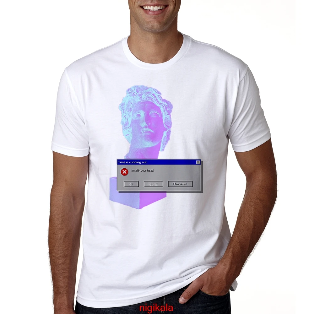 

Мужская футболка с круглым вырезом, с принтом