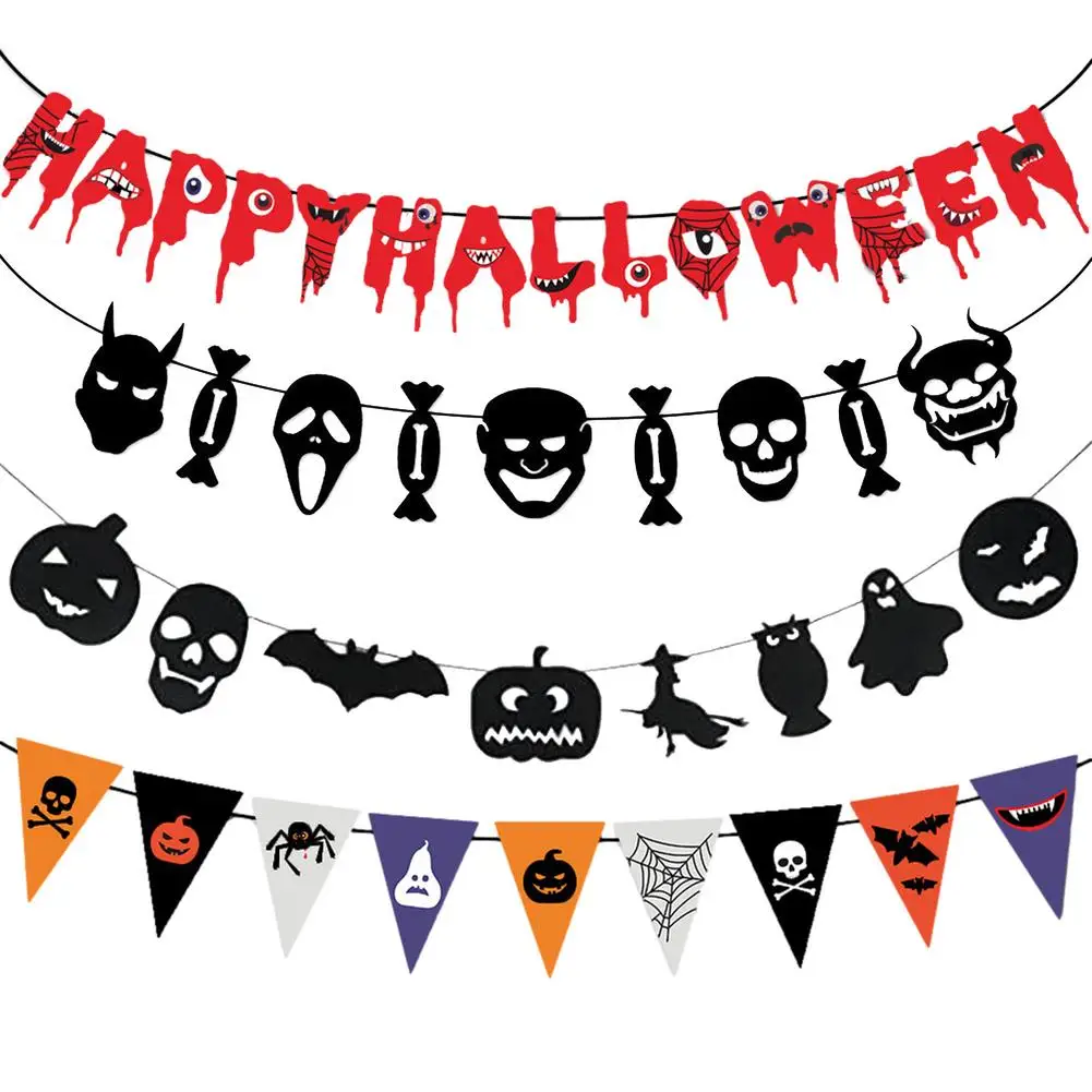 

Хэллоуин тыква летучая мышь в горошек висячая гирлянда бумажный баннер флажки Хэллоуин украшение для вечерние бар домашний декор