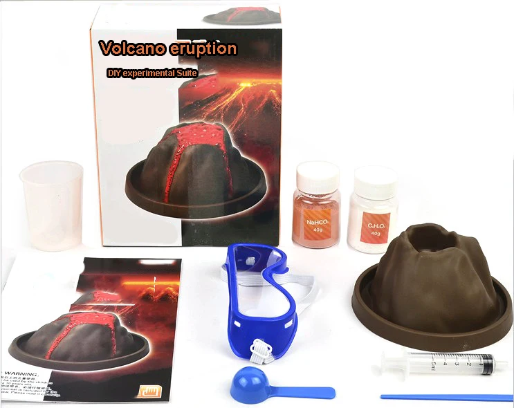 DIY ЭКСПЕРИМЕНТАЛЬНЫЙ НАБОР извержения вулкана Обучающие игрушки подарок для