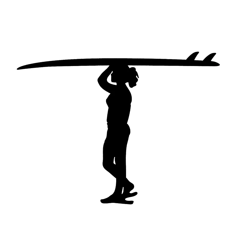 

16*12cm SURFER GIRL Surf Car Stickers Game Decor Decals Funny Window Bumper Novelty JDM Drift Car Stylings