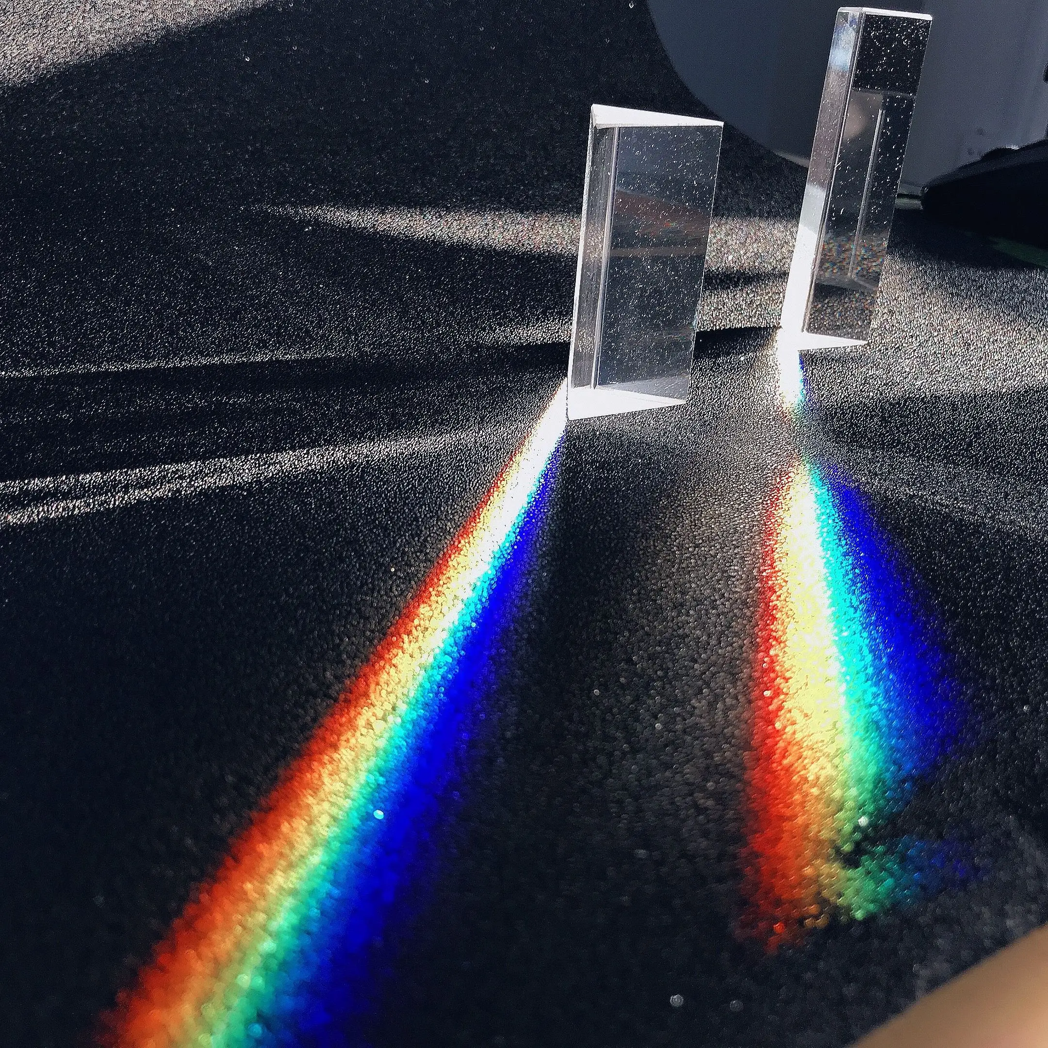 

Triangular Optical Glass Prism Students Large Mitsubishi Teaching Experiment Rainbow Photo Mega Seven-color Light Photography