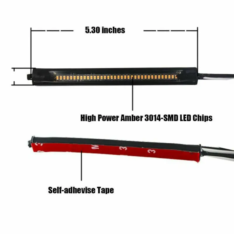 Универсальная СВЕТОДИОДНАЯ лента SMD для мотоцикла 2 шт. указатель поворота задний