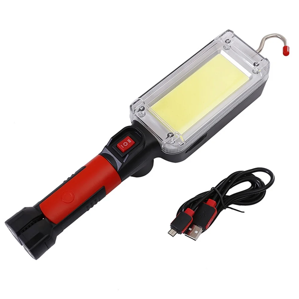 

Светодиодный фонарик, Рабочий фонарь с магнитным подвесным крючком, USB-зарядка, контрольная лампа, точечный светильник, фонарь для кемпинга,...