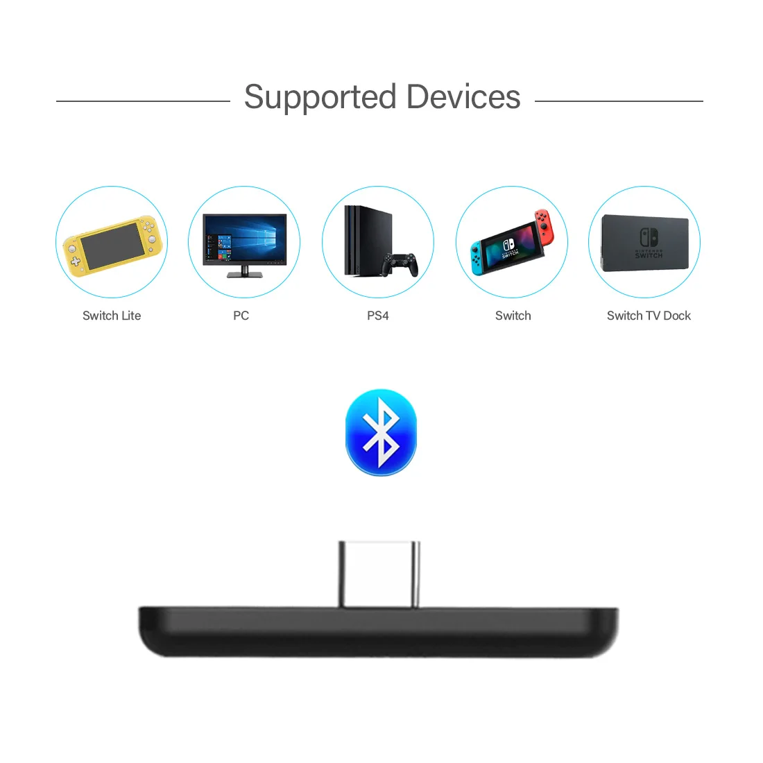 GuliKit NS07 самолетам Беспроводной Bluetooth адаптер аудио USB-C передатчик с микрофоном