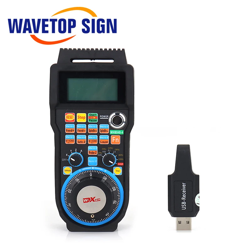 

WaveTopSign XHC CNC Mach3 Wireless Lathe Handwheel WHB04B MPG Pendant Handwheel 4axis USB Receiver for CNC Milling Machine