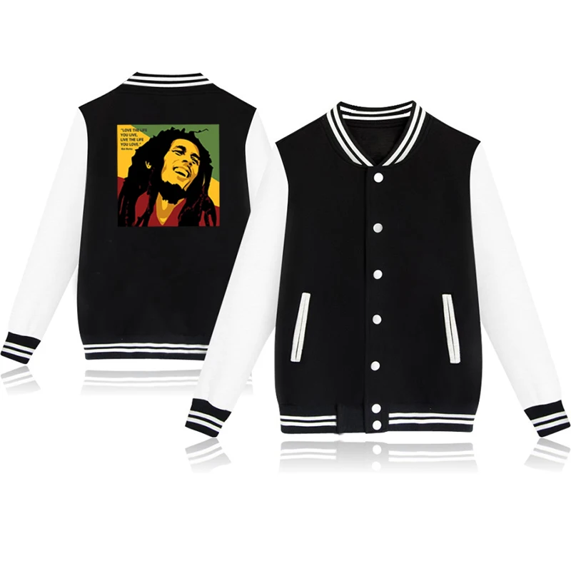 4 Bob Marley, бейсбольная куртка, Толстовка для мужчин и женщин, куртки и пальто в стиле хип-хоп, Harajuku, толстовка, зимняя одежда, уличная одежда - Цвет: 4