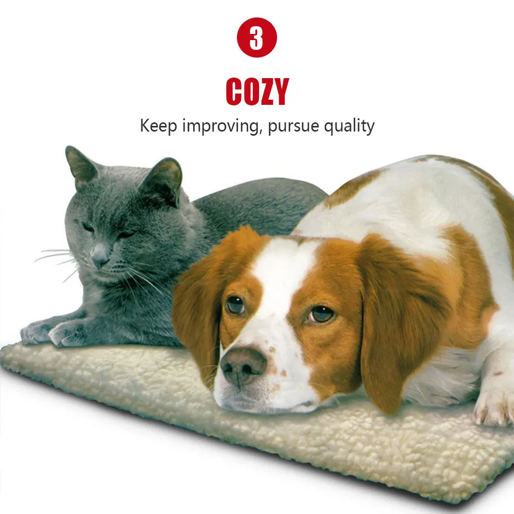 

Dog Self Heating Pad Pet Warming Cushion Bed For Medium Large Dogs And Cats Reflects Pets Own Thermal With Zipper Washable Home