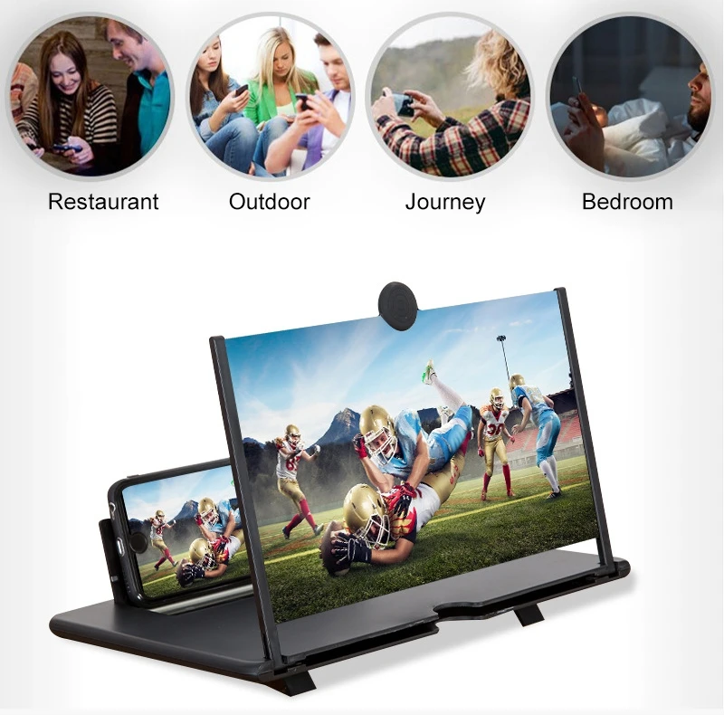 

14-Inch Mobile Phone Screen Amplifier Pull-Out Creative Stretch 3D Mobile Phone Magnifying Glass Bracket Amplifier