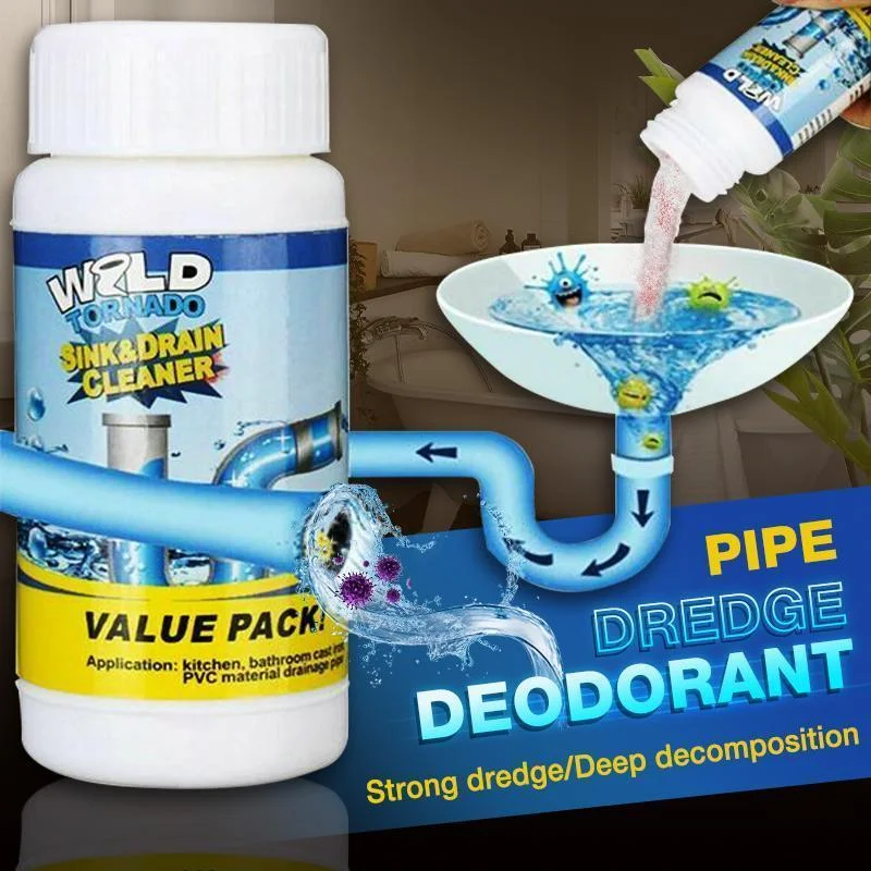 

Drop Shipping Powerful Kitchen Pipe Dredging Agent Dredge Deodorant Toilet Sink Drain Cleaner Sewer Fast Cleaning Tools
