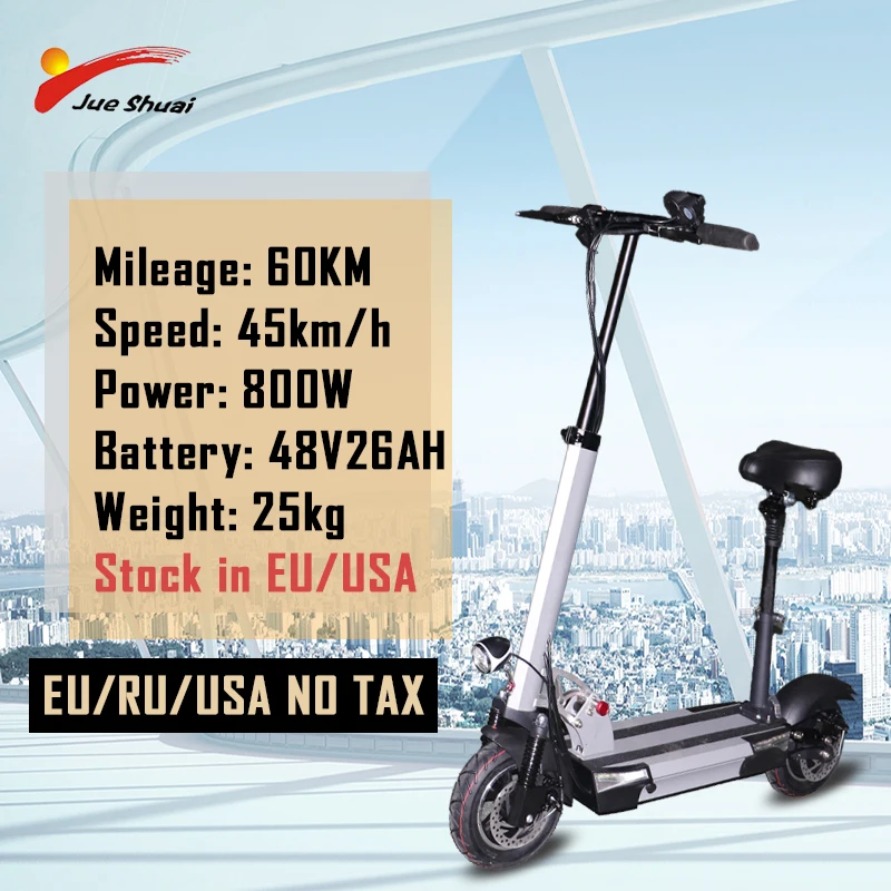 48V 800W электрический скутер с 26AH литий Батарея Kick e складной patinete трамвай adulto