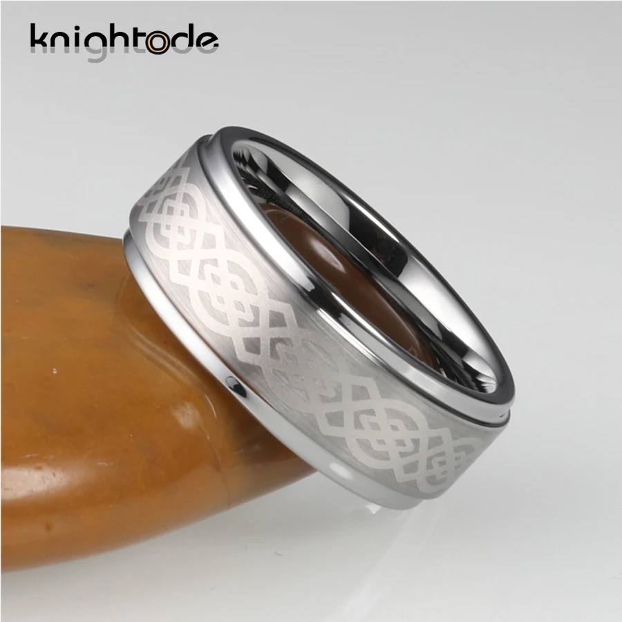 Обручальное кольцо Keltic из карбида вольфрама 8 мм для мужчин и женщин