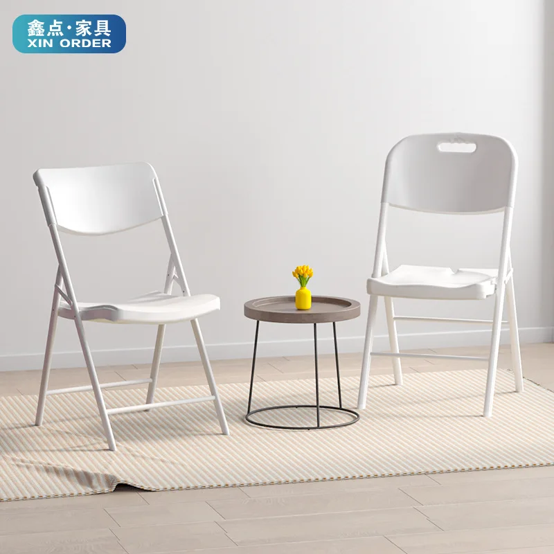 

European-style Plastic Folding Chair Portable Back Chair Simple Stool Conference Chair Training Chair Office Chair Simple Home