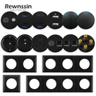 Пластиковая панель Rewnssin в стиле сделай сам в стиле ретро для ЕСФранции, RJ45, с кнопкой выхода HDMI и USB, детали для модуля, свободная комбинированная розетка