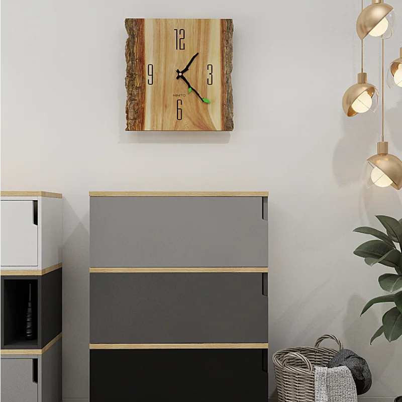 Настенные часы в скандинавском стиле с креативным рисунком дерева простые