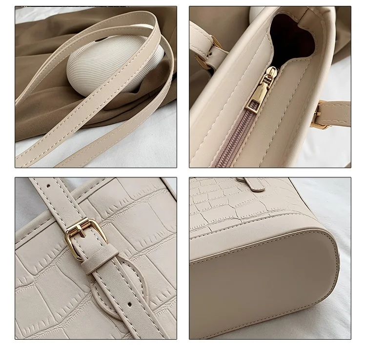 

Women Shoulder Bag PU Leather Luxury Designer Female Handbag Large Capacity Bucket Bags High Quality Lady Leather Tote Bag Purse