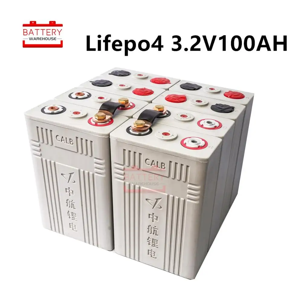 16 шт 3,2 v 100ah перезаряжаемые LIFEPO4 батареи CA100 пластиковые 12v400AH 24V200AH 48V100AH для солнечных батарей RV пакет электромобиль