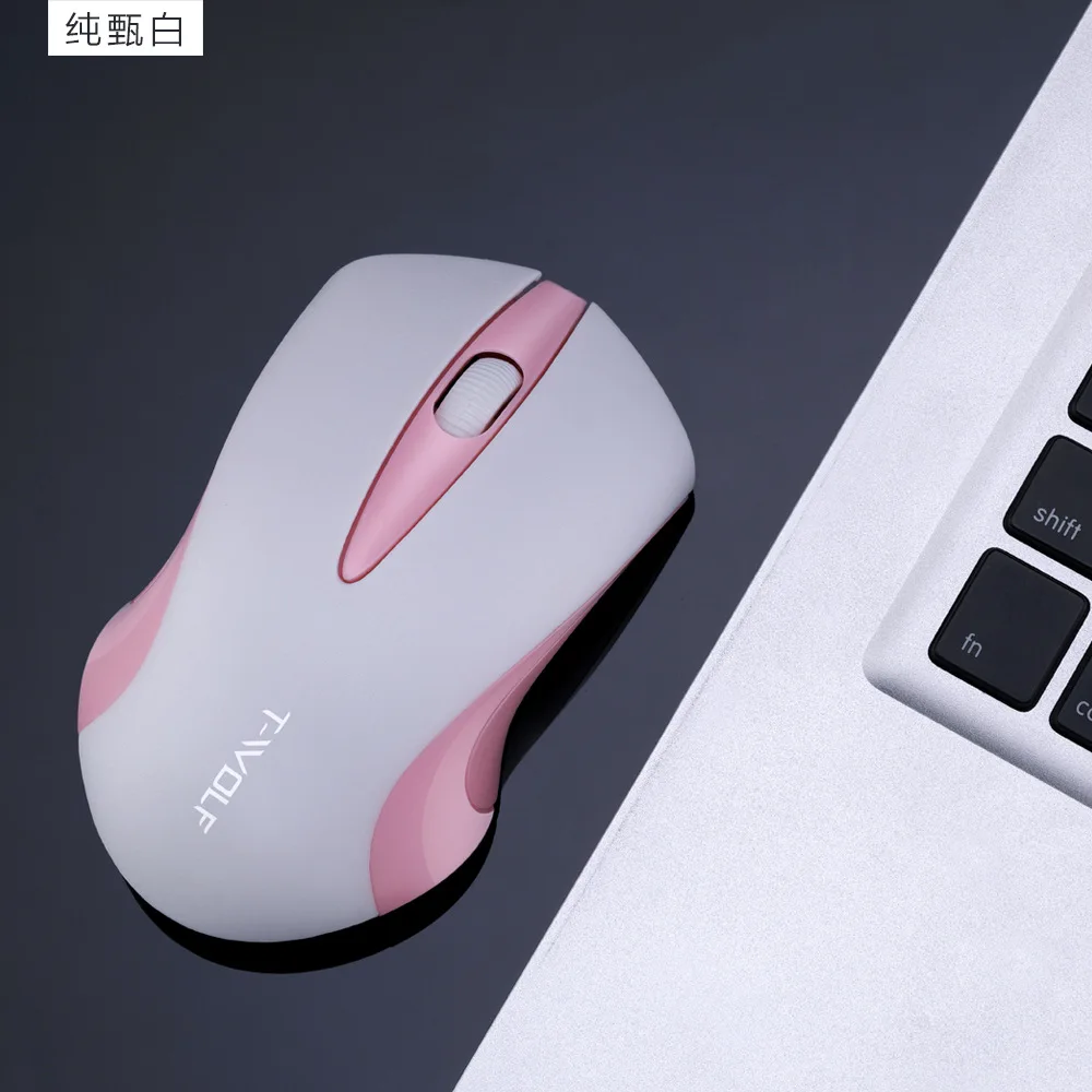 

1600dpi Pink Computer Mouse Cute Gamer Girl Mouse Professional Gaming Mouse Wireless Optical Mouse Fashion Mouse for Laptop