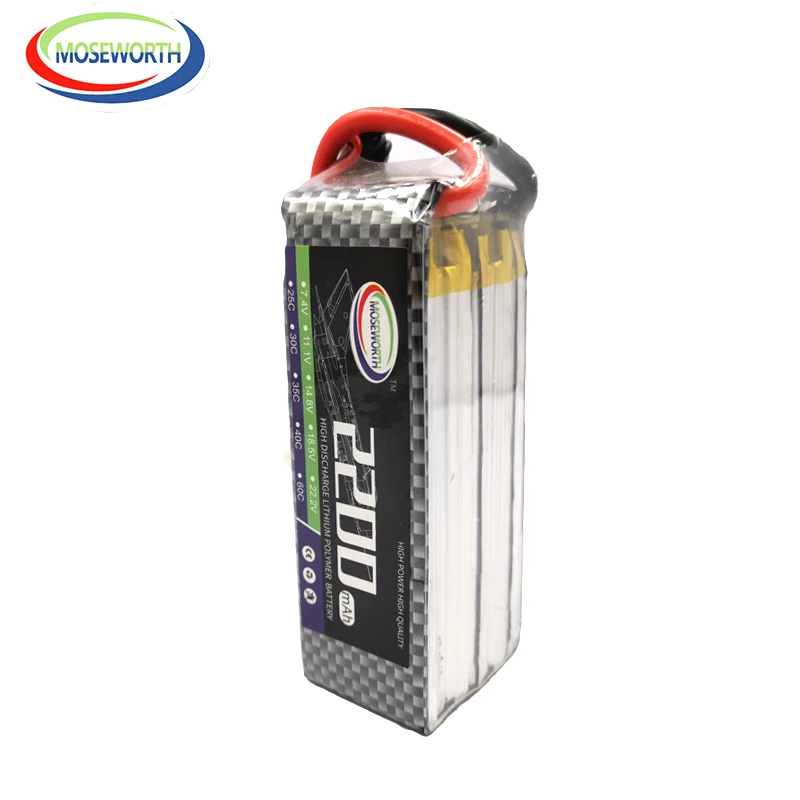 Графеновый 6S RC LiPo аккумулятор 22 2 в 2200 мАч 60C для радиоуправляемых самолетов