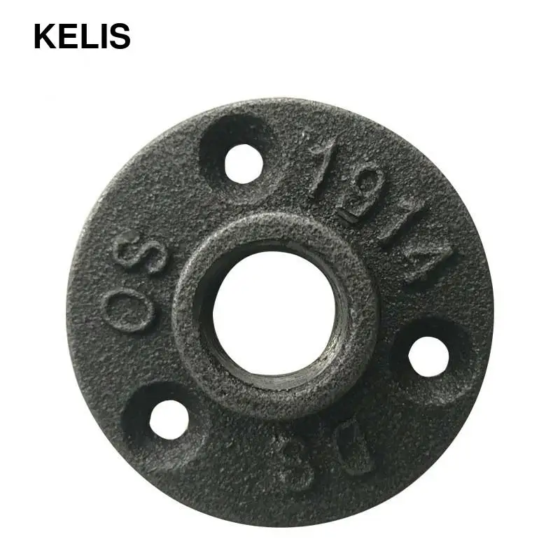 DWZ 5pcs Iron Pipe Fittings Wall Mount Floor Antique DN15 Flange Piece Hardware Tool Cast Flanges Gietijzeren Buisleidingen|Фланцы| |