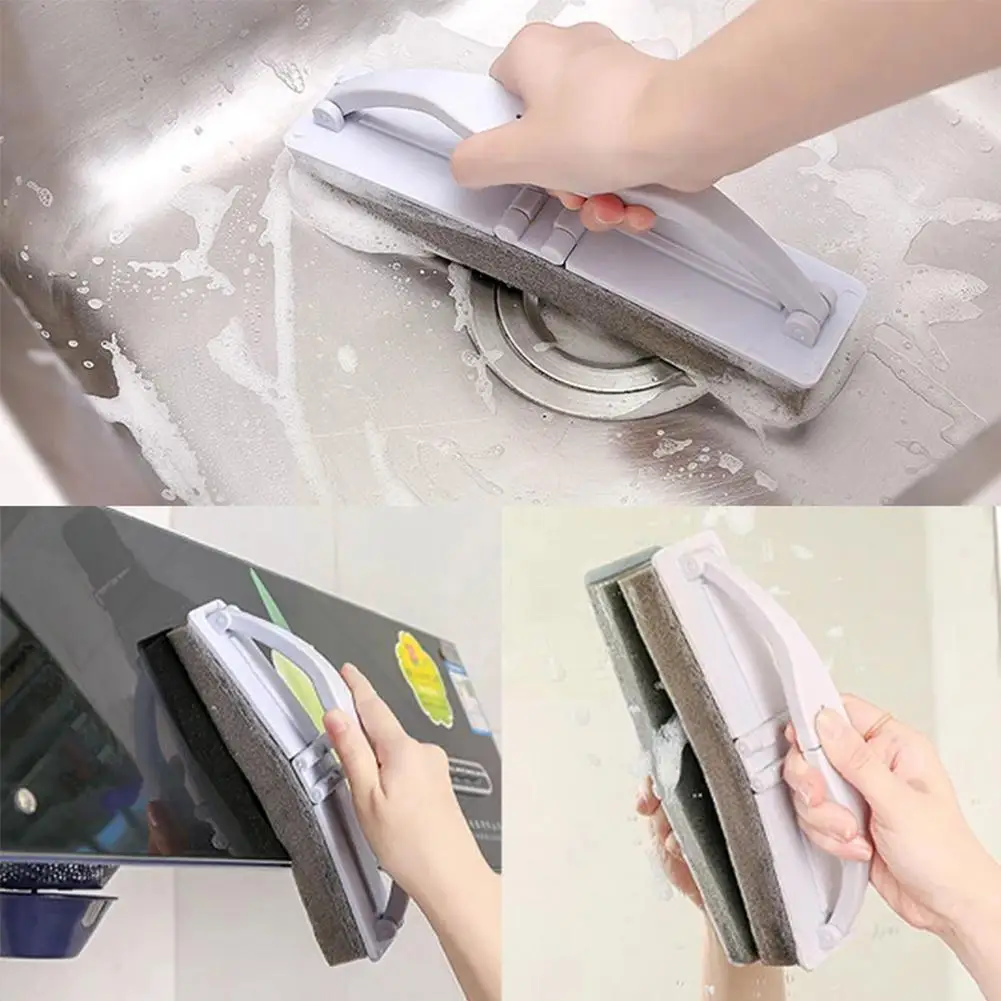 

Glass Cleaning Tools Folding Sponge Scrubber Kitchen Accessories Wiper Window Crevice Clean Small Squeegee Brush Whisk Tool M7M6
