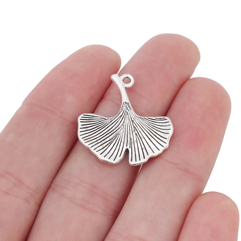 ZXZ 10 шт. Очаровательные Подвески для бус в виде листа гинкго браслета ожерелья