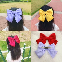 2020new chiffon big large barrettes bow for women hairpin satin trendy ponytail clips lady hair clip hairgrip hair accessories