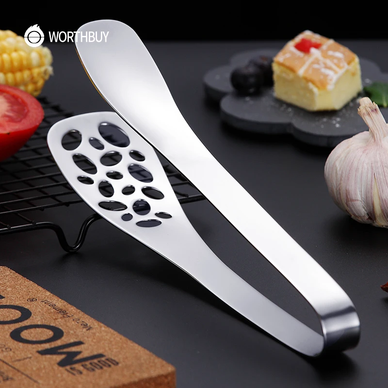 WORTHBUY 18/8 щипцы для пищи из нержавеющей стали масляные Нескользящие барбекю хлеба