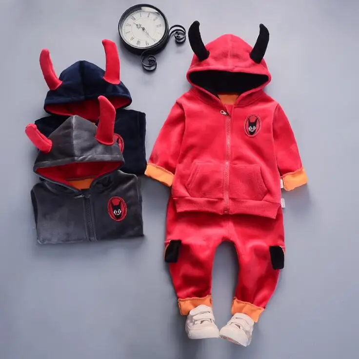 

2020 Children Clothing Sets Winter Autumn Toddler Baby Boys Girls Clothing Sets Hoodie+pants 2 Pcs Suits 1-5 Years Kids Clothes