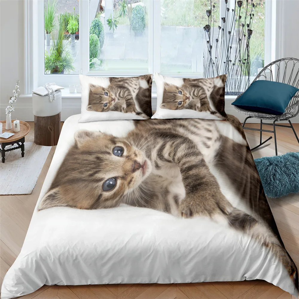 Комплект постельного белья для мальчиков и подростков с милым рисунком домашних