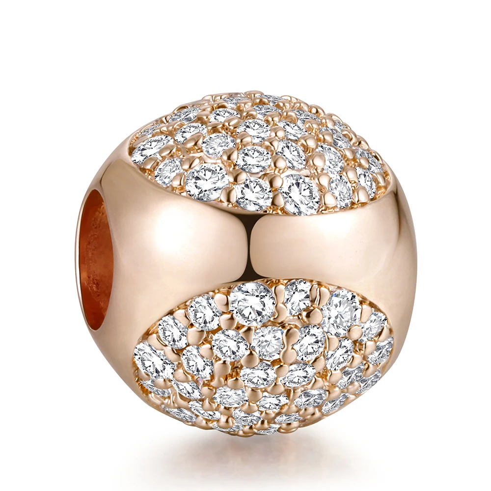 

Rose Gold Jewelry Dazzling Droplet Bead Fashion Beads For Jewelry Making Fits Original Silver Bracelets For Woman DIY