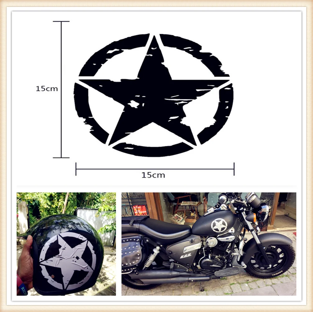 Стиль Армейский наклейки &quotЗвезды&quot мотоцикл виниловые обои для HONDA CB919 CBR 600 F2 F3