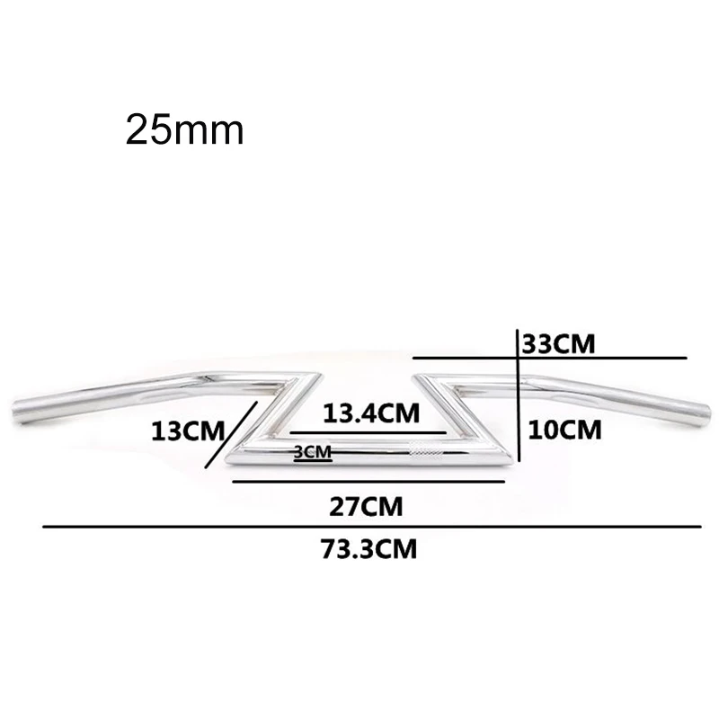 Руль мотоцикла для Harley Glide 883 XL1200 48 22/25 мм ручка бар Электрический скутер ремонт Ретро черный/серебристый модные бары