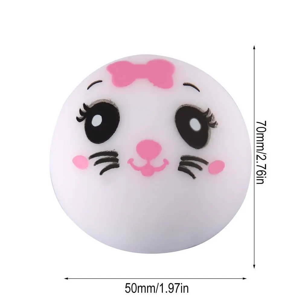 51 1 шт., Милая мини-игрушка в виде мягких животных, Ding-ding Cat, антистрессовый мяч для сжимания медленно распрямляющаяся игрушка, мягкая липкая игрушка для снятия стресса, забавная Подарочная игрушка - Color: 51