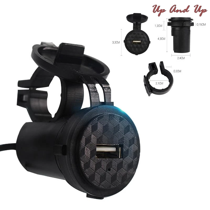 

12V 3,2*4,3 см USB Зарядное устройство гнездо адаптера питание для автомобиля на руль мотоцикла или Водонепроницаемый
